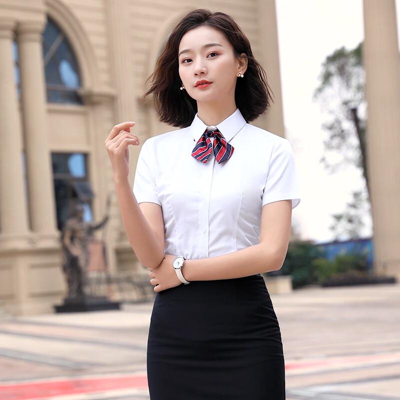 Teluoman Unisex 60% Cotton Short-Sleeve Business Shirt JH1877