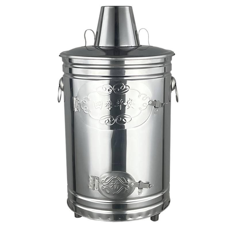 Gold Stainless Steel Indoor Paper Money Burning Barrel for Household and Temple Use