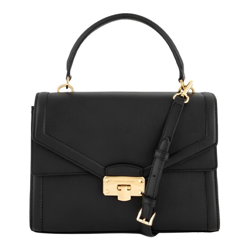 MICHAEL KORS Luggage Series Kinsley Letter LOGO Flip Leather Handbag Women s Black чёрный