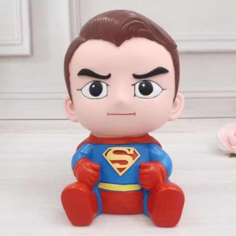 Batman and Superman Decorative Children's Piggy Bank Coin Storage Box Desktop Ornaments Decoration