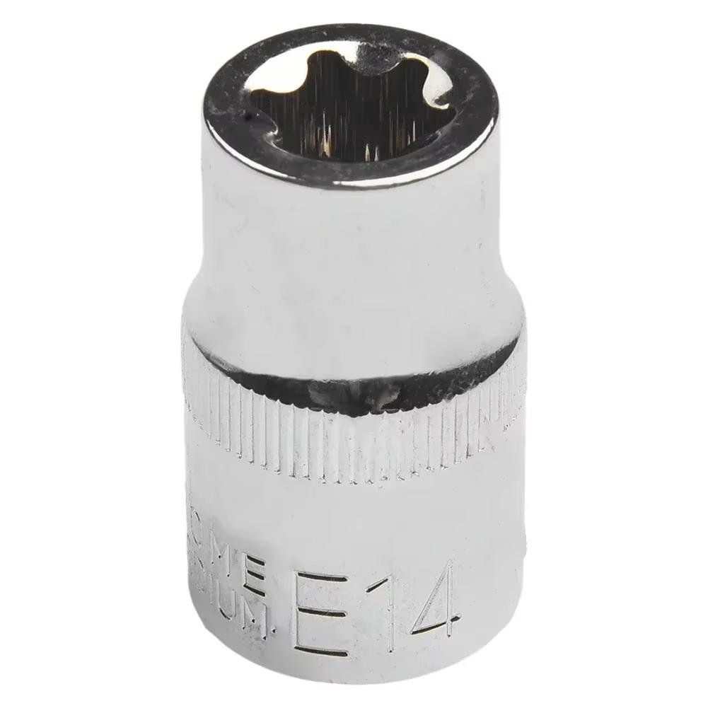 Hand Tool E Type Sockets 1/2 Square Tool Female Torx Socket For Ratchet End Wrench Head E10/E12/E14/E16/E18/E20/E22/E24