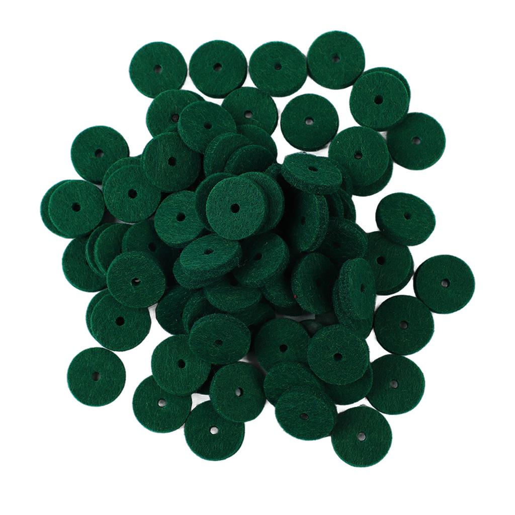 90 Peças Almofada de Feltro Verde para Piano Redução de Ruído Redonda Feltro para Teclado de Piano Arruela de Equilíbrio