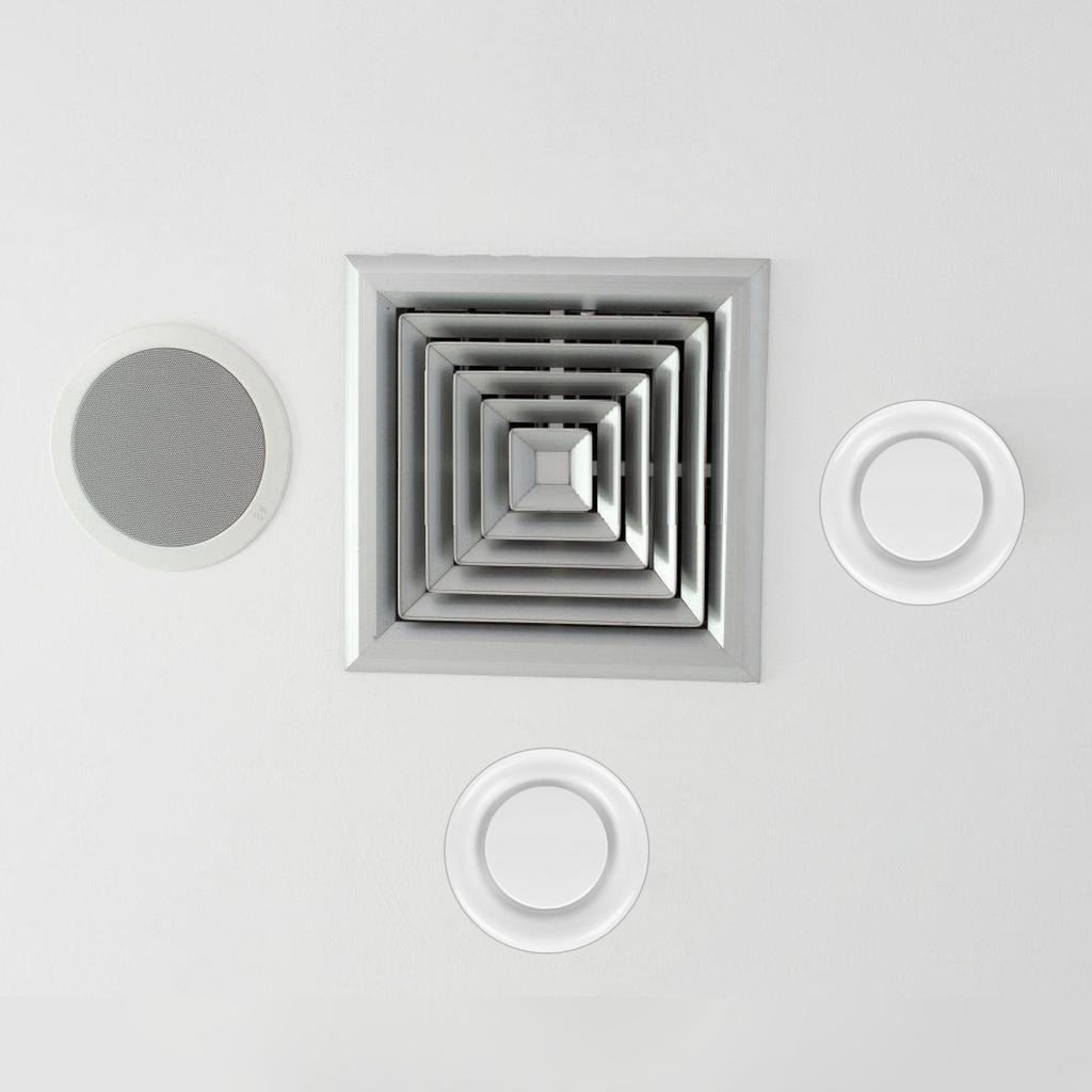 Adjustable Round Ceiling Vent Covers Diffuser Craft of Sturdy Carbon Steel for Home and Office Airflows Controlled