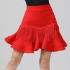 Tenue d'entraînement de danse latine pour femme: Jupe à Franges et Arêtes de Poisson pour Examen d'Art
