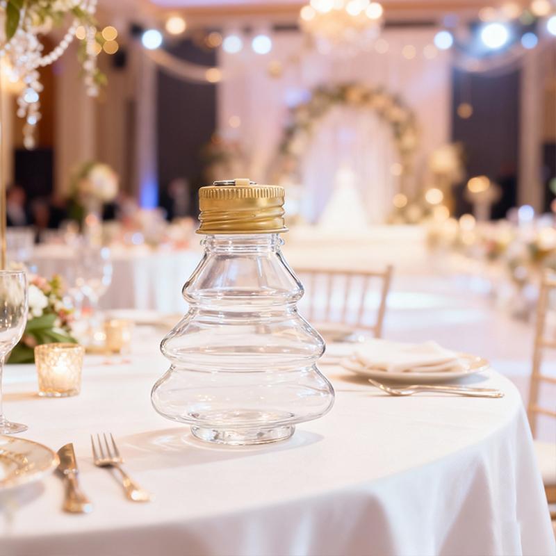5/10PC Wedding Hanging Candy Bottle Party Transparent Plastic Candy Jar New Year Decor Beverage Bottle Home Storage Bottles