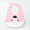 Babador de silicone à prova d'água para bebês - Babador de arroz descartável grande