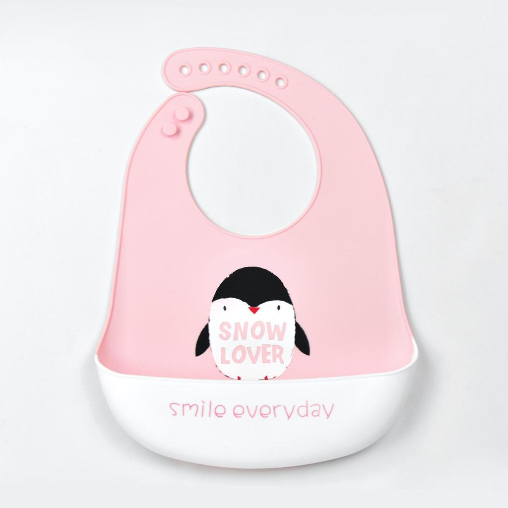 Babador de silicone à prova d'água para bebês - Babador de arroz descartável grande