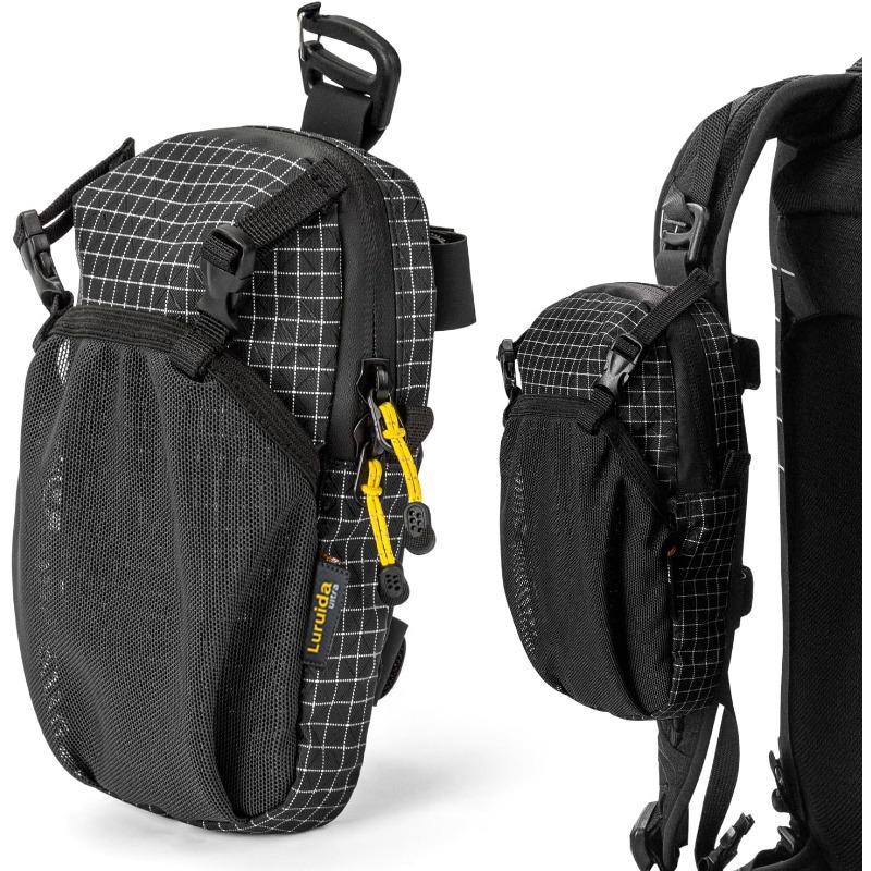 Water Bottle Holder Bag Phone Pocket And Quick-Adjust Strap Waterproof 420D Nylon For Cycling Hiking Camping Essentials
