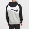 Nike Large Logo Zip Hoodie Jacket Men Outerwear Black White Gray BV5300-064