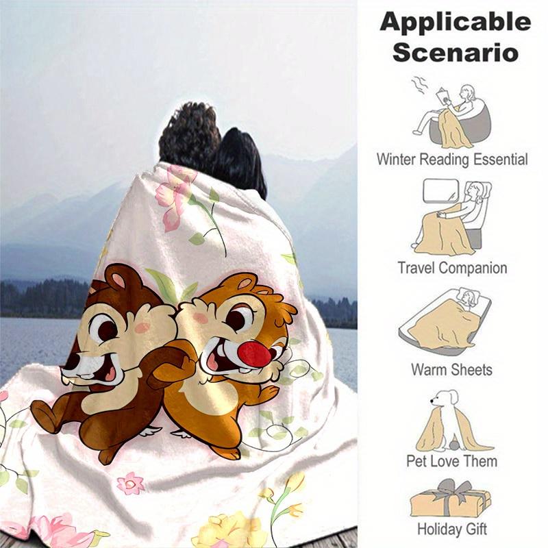 1 ks, Okouzlující deka Chip a Dale Perfektní pro domácí dekoraci, Potah na pohovku, Venkovní použití, Cestování