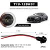 DXNQ 6PCS T10 Extension Harness Plug Connector, Car Instrument 194 Bulb Socket Base with 4.33" Wire Harness, Tail Light Socket Pre-Wired Rubber Lamp