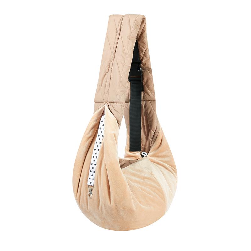 Plush Pet Carrier Crossbody: Winter Warm, Large Capacity, Portable Outdoor Travel Backpack for Cats