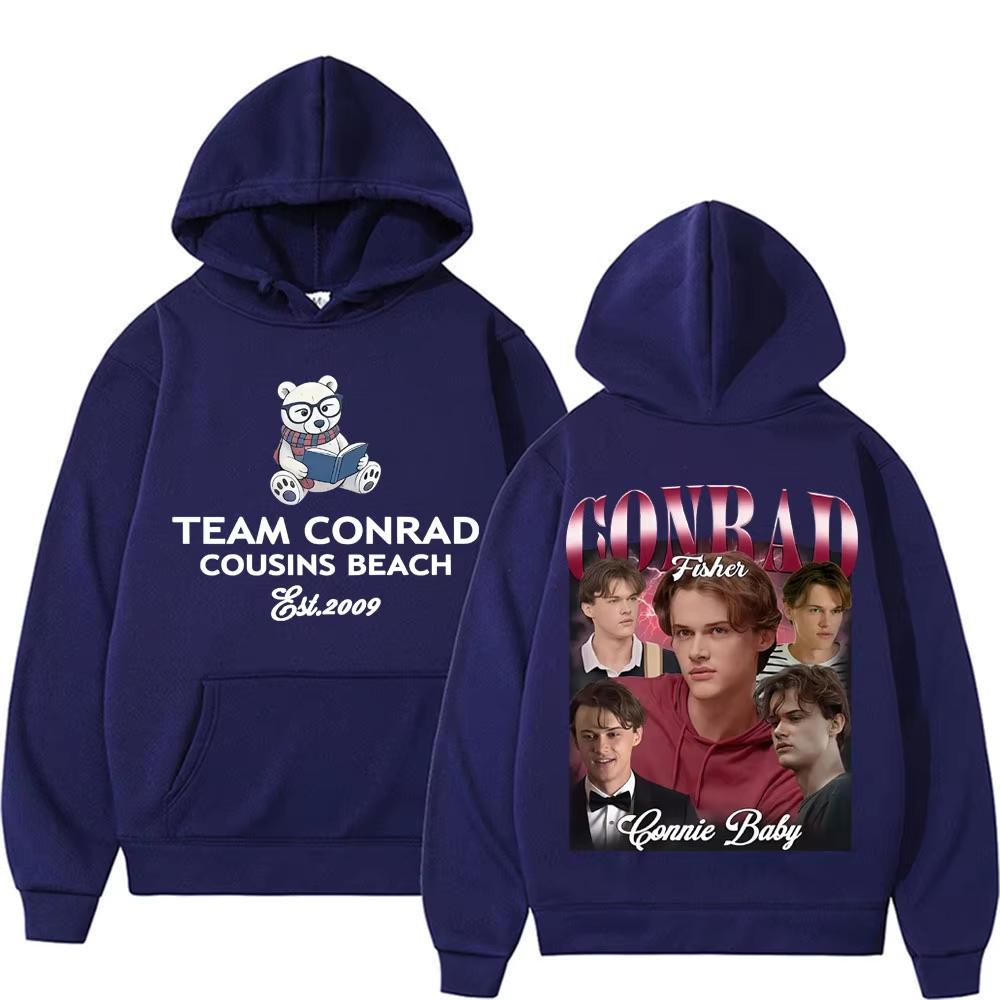 Team Conrad Cousins Beach Hoodie Summer I Turned Pretty Hoodies Fashion Fashion Print Long Sleeve Unisex Casual Print sweatshirt Fashion Oversized