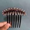 Trendy Hairpins For Girls Leaves Flower Hair Clips Hair Claws Korean Barrettes Women Hair Comb