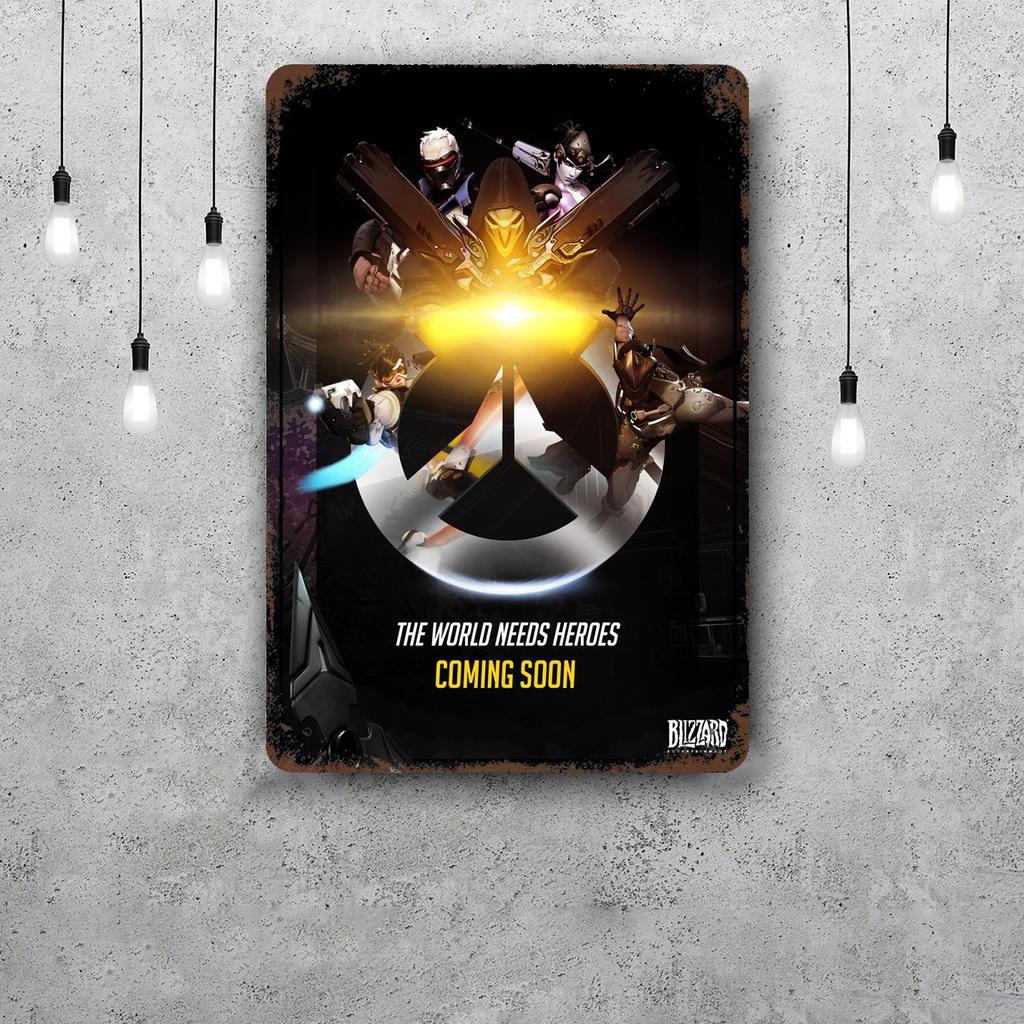 Overwatch Classic Poster Rusty Metal Plaque Retro Decorative Plate Bar Man Cave Garage Club Metal Sign Wall Decoration