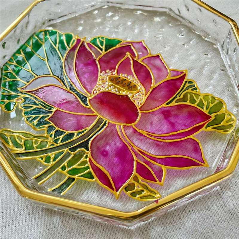 Hand-Painted Glass Plate DIY Kit: Jewelry or Fruit Plate for Mother's Day, Salon Team Building, or Handmade Activities
