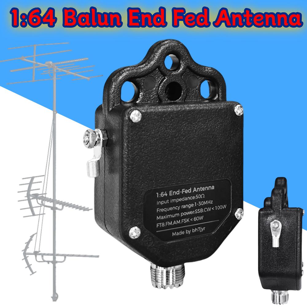 Outdoor Portable 1:64 Balun End Fed Antenna 4-Band 8-Band 1MHz To 30MHz Half-Wave Radio Antennas 100W Power HF End Fed Antenna