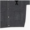 Ami Big Heart Logo Intarsia Cardigan Ami Ukc368 018 0504