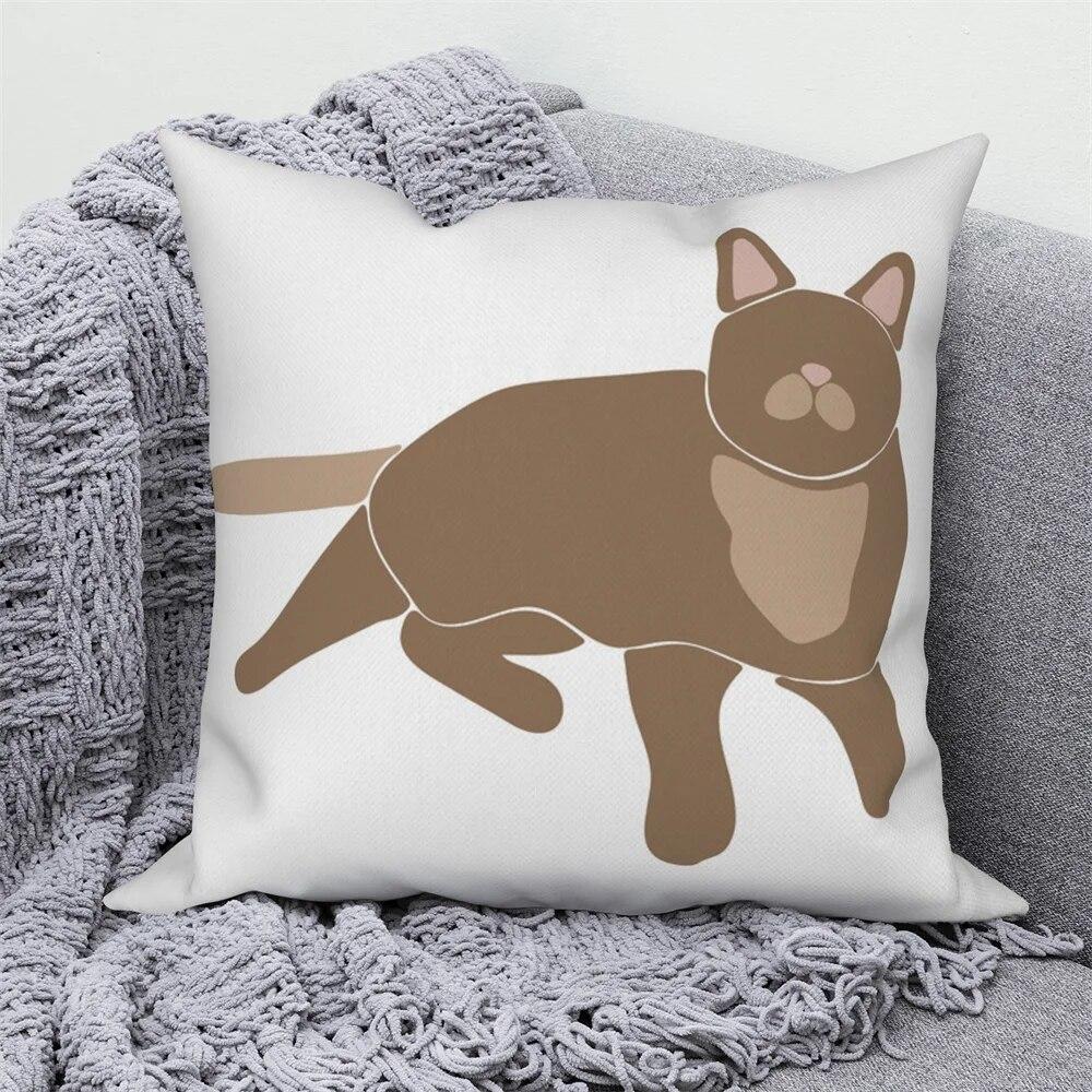 

Пледы наволочки Декор для дома и офиса автомобиля собака кошка динозавр животное тень диван подушка 40x40cm
