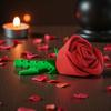 3D Printed Twisted Rose Ornaments Plastic Movable Joints Red Rose  Desktop Ornaments