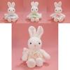 Plush Rabbit Toy With Dress And Bow Decoration For Girls