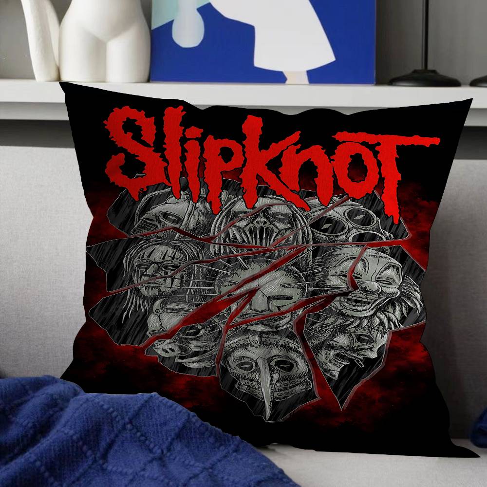 Band Rap Music S-Slipknot Cushion Cover Inches Farmhouse Decor Home Throw Pillow Covers For Couch Decorations