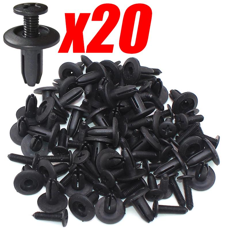 10/20/50Pcs Universal 8mm Hole Plastic Rivets Fastener Screw Car Bumper Fender Push Pin Clip Car Fasteners Clip Auto Accessories