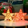 Festive Decor Ornaments Xmas Decoration LED Glowing Star Christmas Tree Top Ornaments Five-pointed Star Lamp Night Light