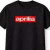 Aprilia Logo Graphic Unisex Motorcycle Racing Black TShirt