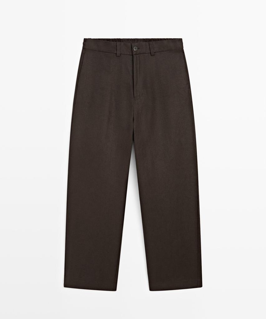 Masimodutti Total Look 100% Linen Pants