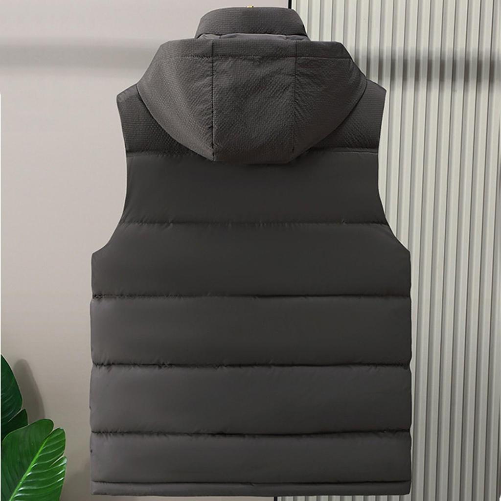 Down cotton vest fattened plus size thickened autumn and winter men's vest jacket vest