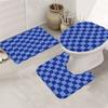 Fantasy Lattice Decorative Shower Curtain Bathroom Set - Machine Washable, With 12 Hooks, Including Toilet Seat Cover And Bathtu