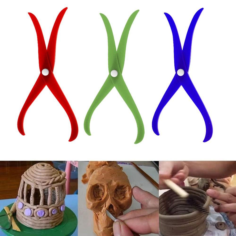 Pince à argile à double tête et jambe courbée Outil de mesure en acrylique, céramique, poterie Ébavurage