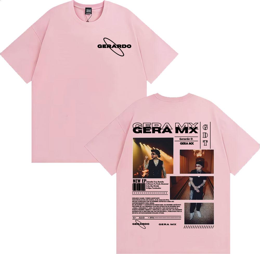 Rapper Gera Mx Album Tour 2025 Graphic T-shirts Men Women Clothing Harajuku Style Vintage T Shirt Casual Loose Oversized T-shirt