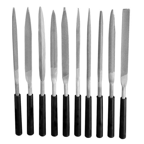 Diamond File Set, Metal Polishing File Set, Stainless Steel Polishing, Deburring, Chamfering, and Knife Sharpening for DIY Polishing