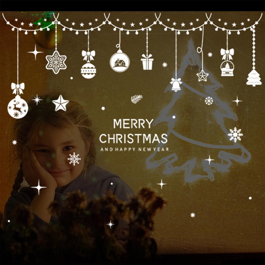 Autocolante de Craciun Autocolante pentru ferestre Mall Shopping Autocolante Camera Copii Set Autocolante de perete Decoratiuni de Craciun