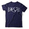 Nurse Doctor Medical LOVE Sign Student T-shirt Stethoscope Pattern Unisex T Shirt Men Women Fashion Crewneck Cotton Tee Tops