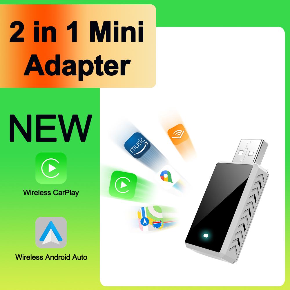 

2in1 NEW Smart Mini Box Wireless Carplay Adapter Android Auto WIFI BT Auto Connect For Toyota FORD Volvo Benz MG Kia MAZDA