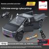 1:24 Remote Control Electric Door Cyber Pickup Exquisite Alloy Car Model Mecha-Style Light & Sound Metal Toy Ornament