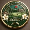 Moneda Conmemorativa de Golf 2026 Moneda de Colección Challenge Coin Recuerdo Metálico de Golf para Amantes del Golf Coleccionistas Deportivos