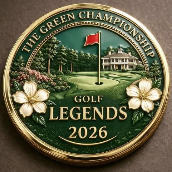 Moneda Conmemorativa de Golf 2026 Moneda de Colección Challenge Coin Recuerdo Metálico de Golf para Amantes del Golf Coleccionistas Deportivos