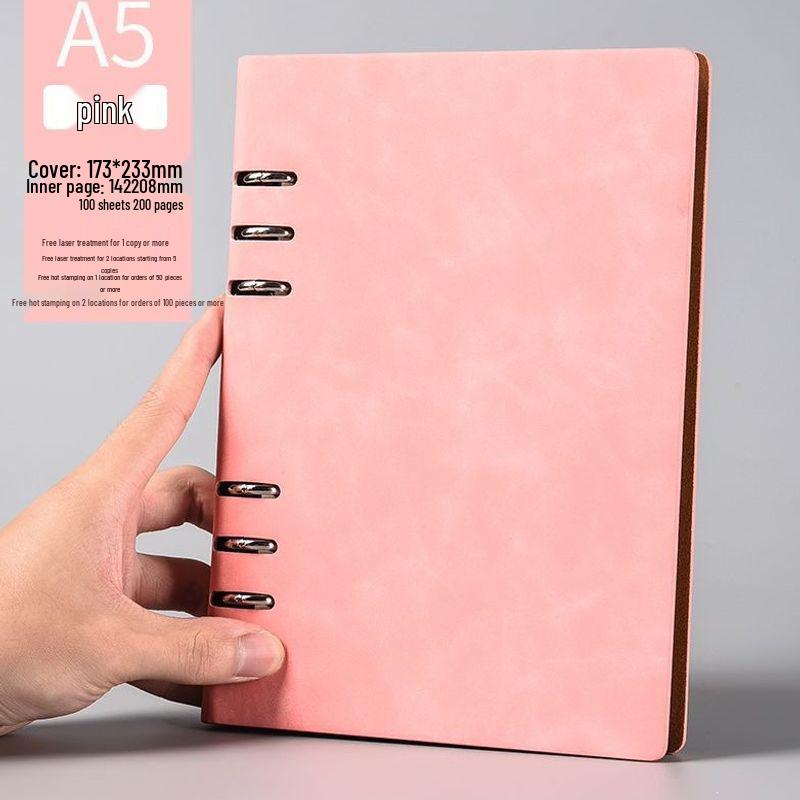 A5 Detachable 6-Hole Loose-Leaf Notebook for Meetings and Workplaces