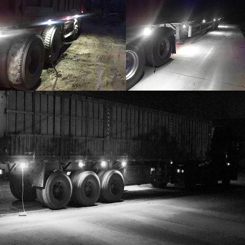 2Pcs 6Led Truck License Plate Light Car Truck Bus Trailer Tail Lamp Side Bulb 12-24V Motorcycle Signal Light Car Accessories