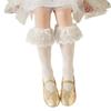 Stylish Sweet Bowknot Socks Lace Middle Calf Socks for Children Comfortable Stackable Hosiery for Various Occasion