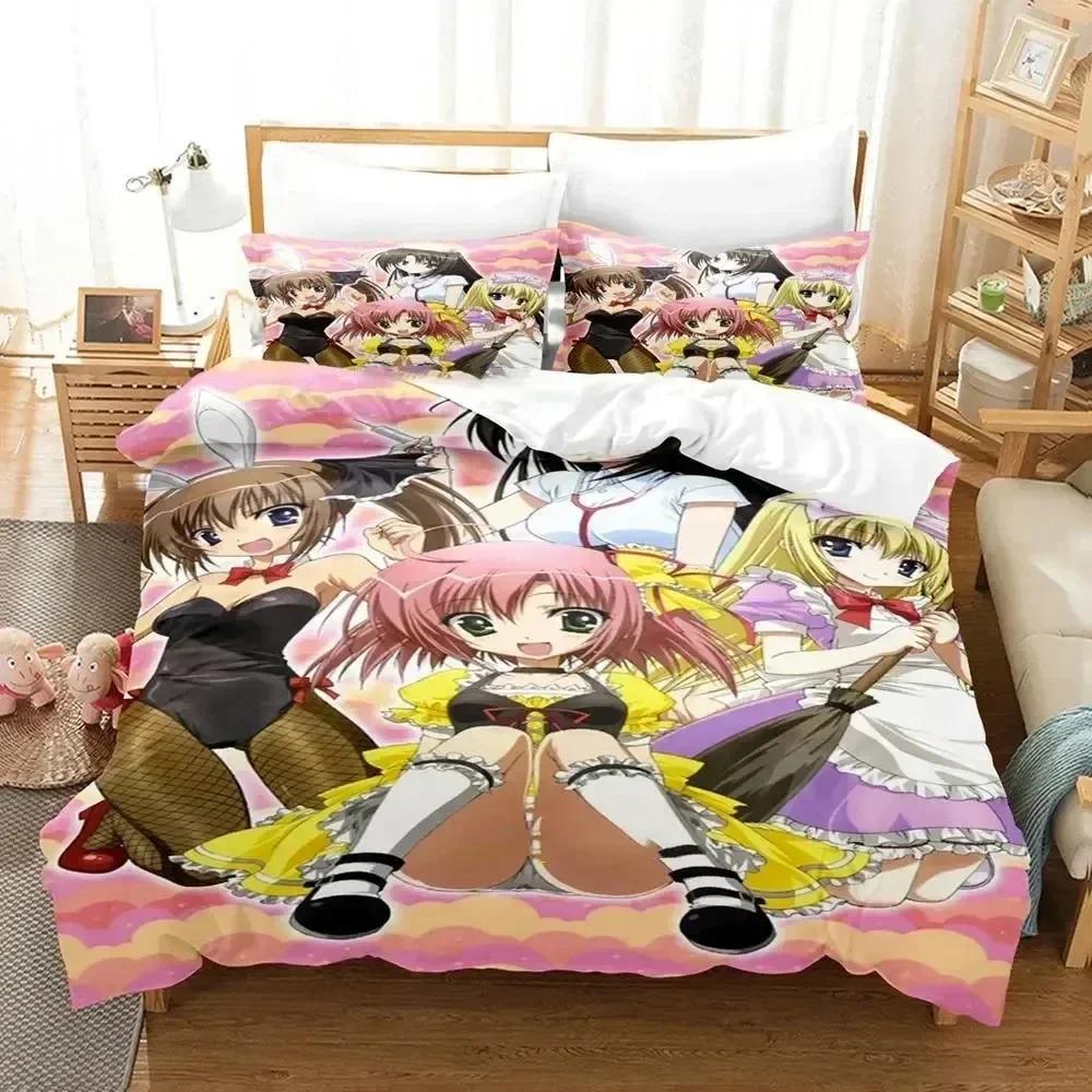 Anime Student Council'S Discretion Bedding Set Printed Bed Set With Pillowcase Duvet Cover Soft Queen King Size Bedclothes Home
