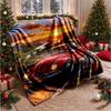 Sunset Drive Snoopy Cartoon Print blanket Flannel Blanket Soft Cozy Plush Throw for Sofa Bed Lightweight Home Decoration