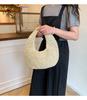 Fashion Women Solid Color Straw Bag Tote Woven Handbag Seaside Vacation Beach Bags for Summer Beach Party 2025 New