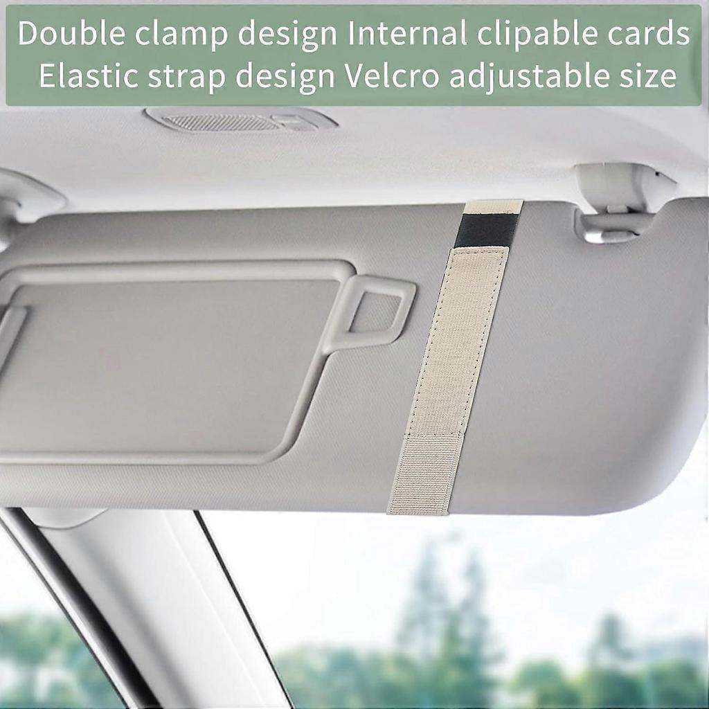 Magnetischer Leder-Sonnenbrillenhalter, Auto-Brillenclip für zwei Brillen, Brillenhalter-Clip für Auto-Sonnenblende, Geeignet für Brillen unterschiedlicher Größe -Y