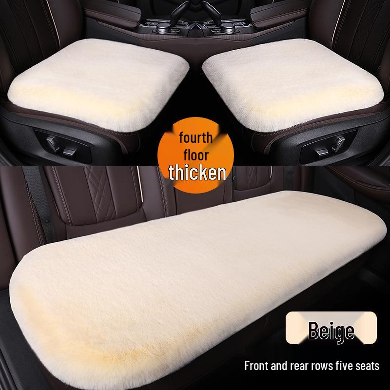 Plush Winter Car Seat Cushion Set: Thick, Warm, Universal Fit for All Seasons