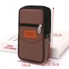Wallet Purse Double Layer Men Phone Bag Belt Pouch Horizontal Mobile Phone Pouch Canvas Casual Men Waist Pack Outdoor Sports